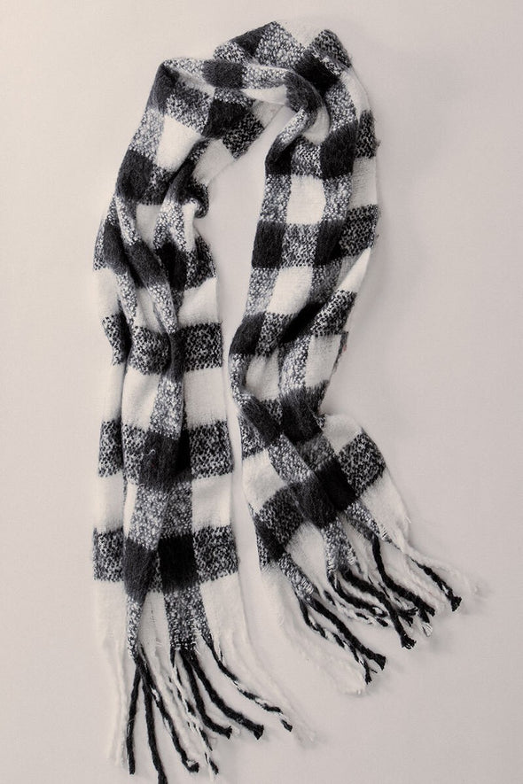 Black Buffalo Plaid Scarf