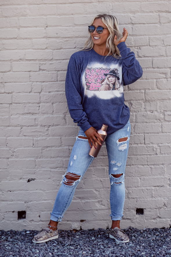 Be A Beth Bleached Long Sleeve Graphic Tee
