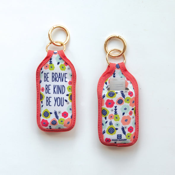 Hand Sanitizer Holder Keychain in Several Prints