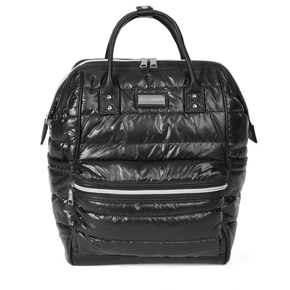 Ava Black Puffer Backpack