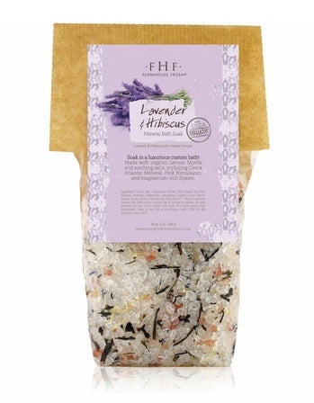 Farmhouse Fresh Lavender & Hibiscus Gourmet Mineral Bath Soak