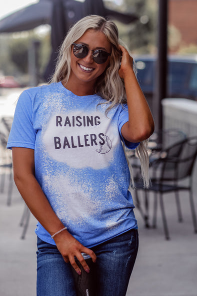 Raising Ballers Bleached Graphic Tee