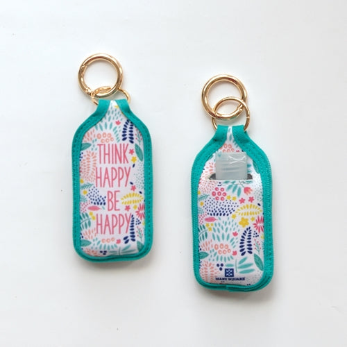 Hand Sanitizer Holder Keychain in Several Prints