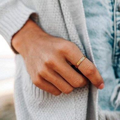 Pura Vida Delicate Stacked Rings in Two Colors