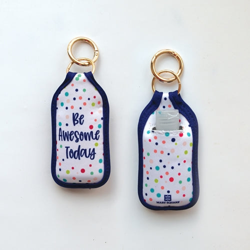 Hand Sanitizer Holder Keychain in Several Prints