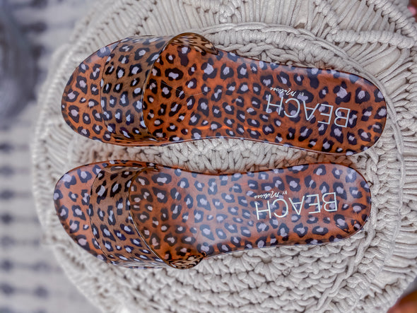 Matisse Tan Leopard Sol Slide Sandal