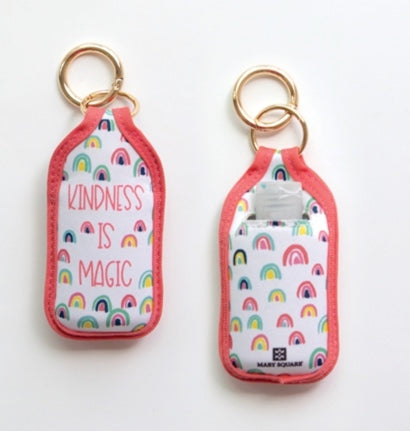 Hand Sanitizer Holder Keychain in Several Prints