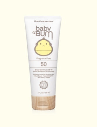 STOREFRONT Baby Bum Fragrance Free Mineral SPF 50 Sunscreen Lotion
