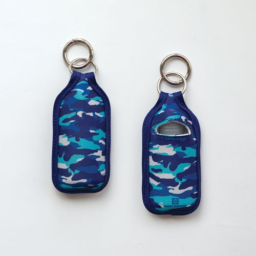 Hand Sanitizer Holder Keychain in Several Prints