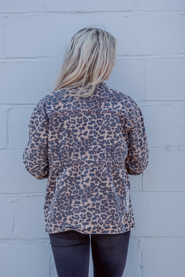 Vintage Leopard Twill Jacket