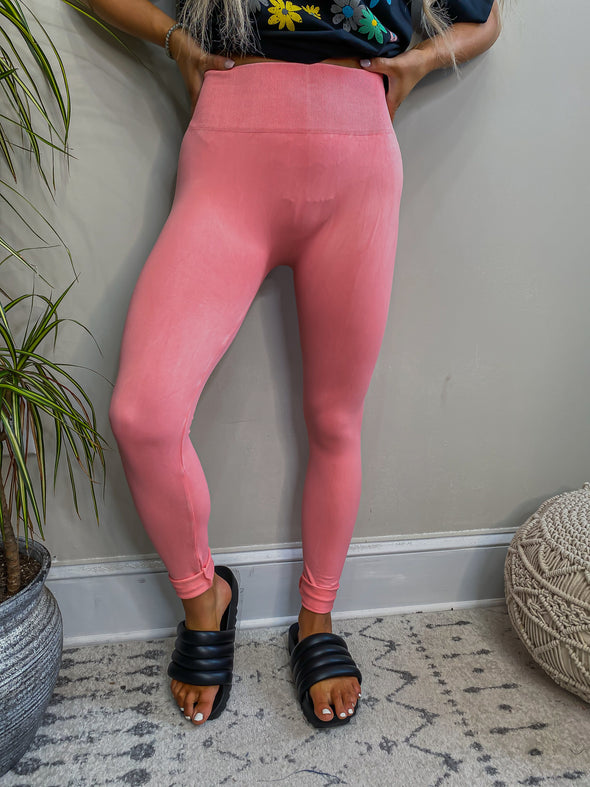 Vintage Hot Pink Seamless Leggings
