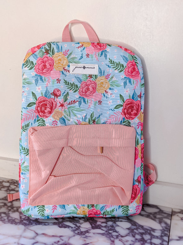 Kids Pretty in Peony Canvas Backpack