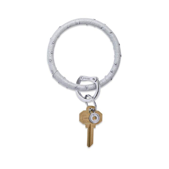 Oventure Pastel Leather Lavender Ostrich Key Ring