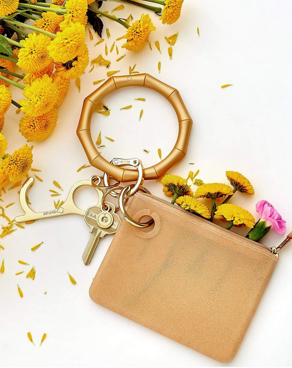 Oventure Gold Bamboo Silicone Key Ring