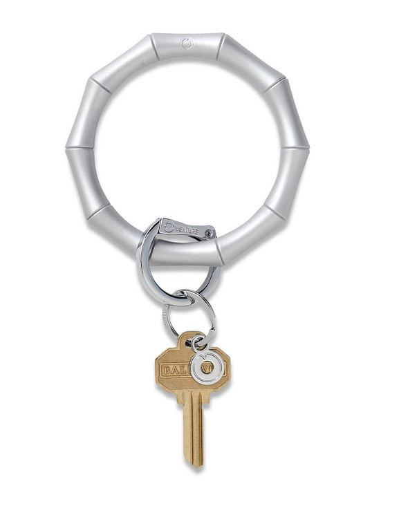 Oventure Silver Bamboo Silicone Key Ring