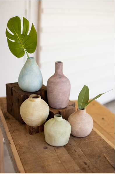 Pastel Ceramic Bud Vases