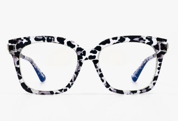 Diff Bella XS Clear Leopard Blue Light Glasses