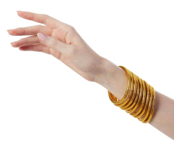 BuDhaGirl Gold All Weather Set of 9 Bangles