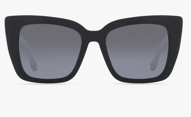 Diff Matte Black Lizzy with Blue Gradient Polarized Lens
