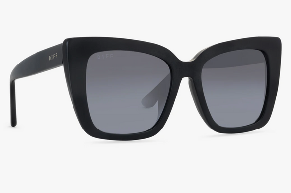 Diff Matte Black Lizzy with Blue Gradient Polarized Lens