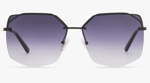 Diff Bree Black & Grey Gradient Lens Sunglasses
