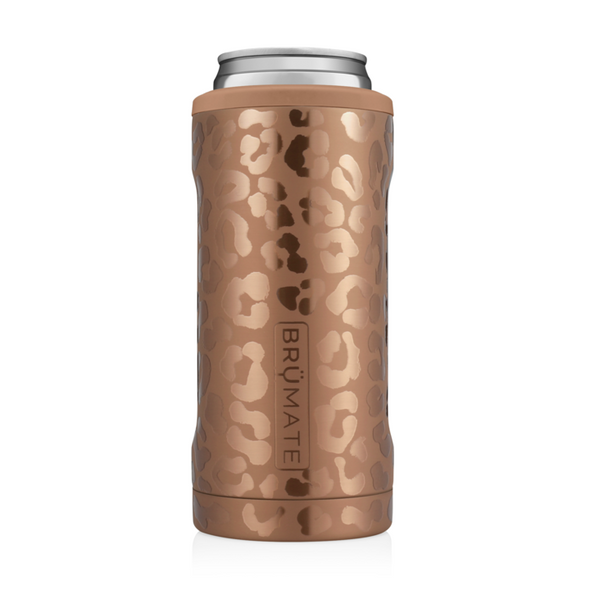 Brumate Hopsulator Slim Can Cooler In Gold Leopard