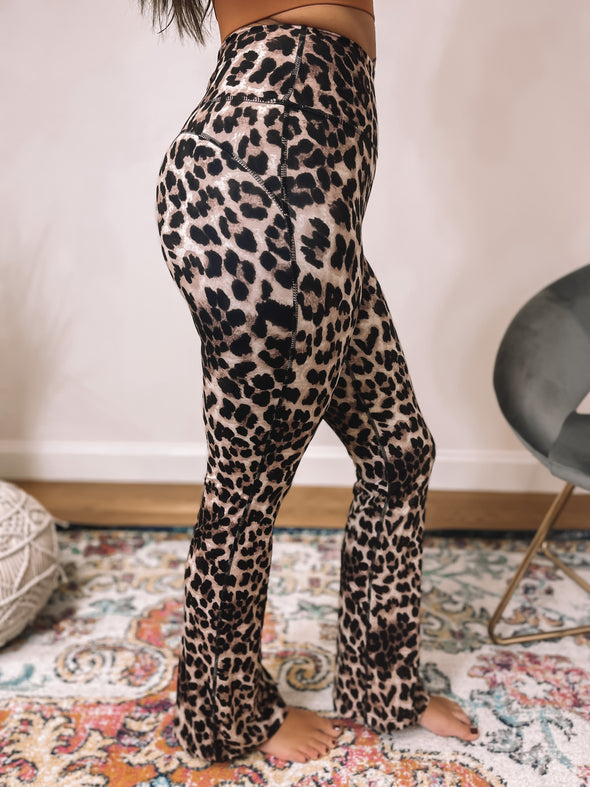 Brown Leopard Yoga Pants