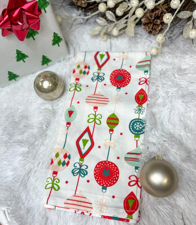 Holiday Ornaments Tea Towel