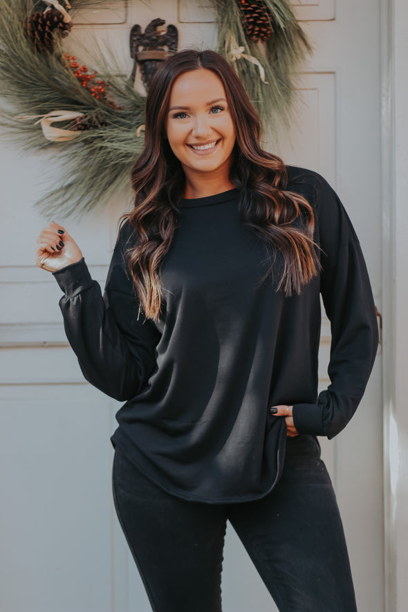 Black Festive AF Long Sleeve Tee