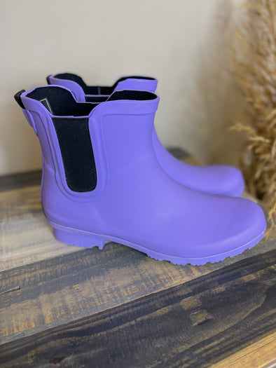 Roma Matte Lavender Chelsea Rain Boots