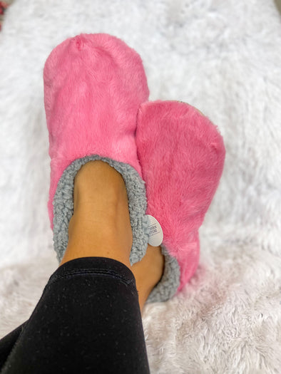 Coral Fuzzy Slippers