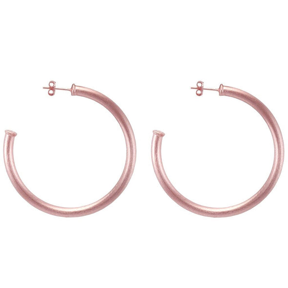 Sheila Fajl Everybody's Favorite Hoops Small Brushed Rose Gold Plating