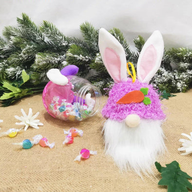 Bunny Gnome Plastic Candy Jar