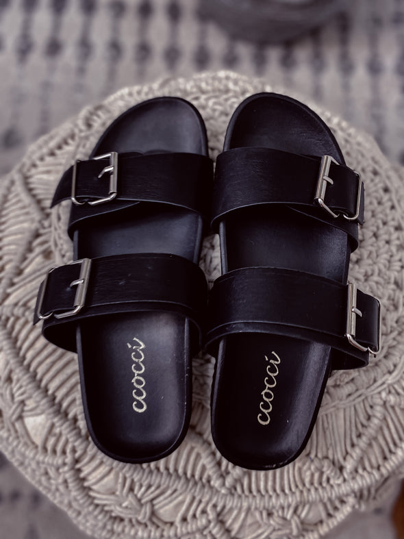 The Brooke Sandal in Black