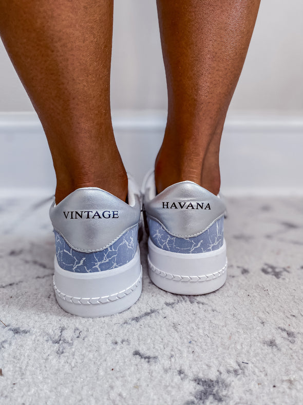 Vintage Havana Brielle White Silver Multi Sneaker