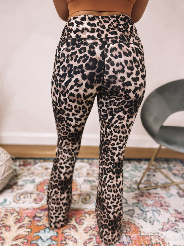 Brown Leopard Yoga Pants