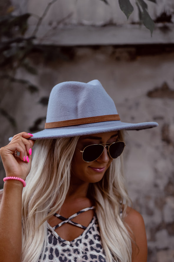 Wide Brim Belted Hat in Several Colors