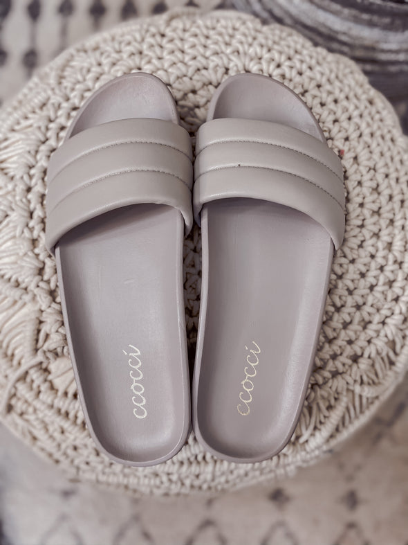 The Dottie Sandal in Grey