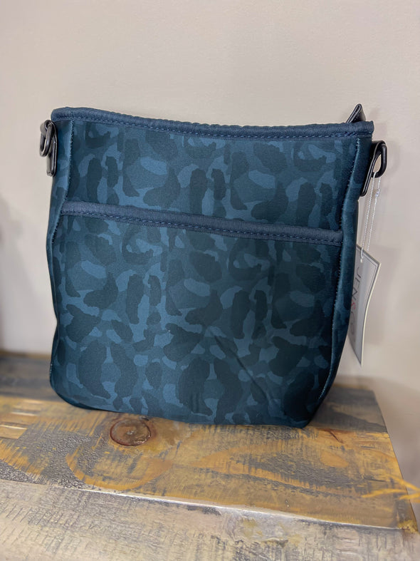 The Dru Crossbody In Navy Leopard