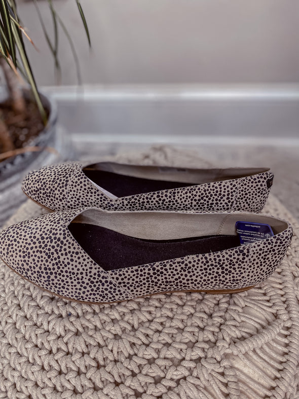 TOMS Macadamia Mini Cheetah Printed Suede