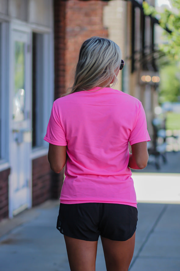 Hot Pink & Leopard Bird & Co Graphic Tee