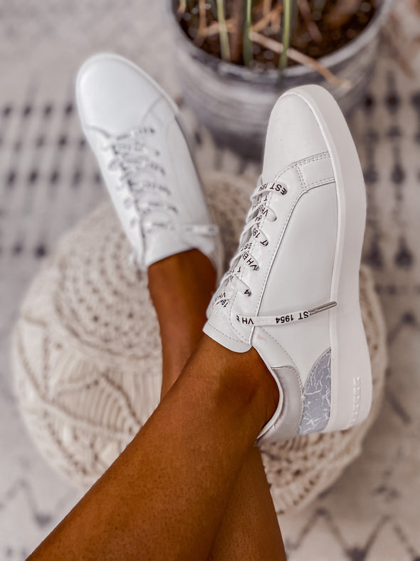 Vintage Havana Brielle White Silver Multi Sneaker