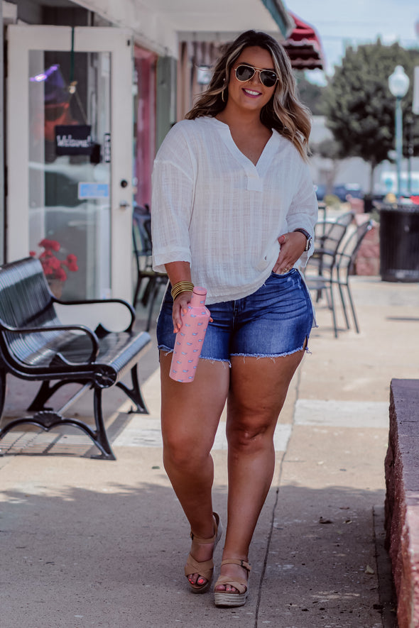 Ivory Gauze Textured Blouse