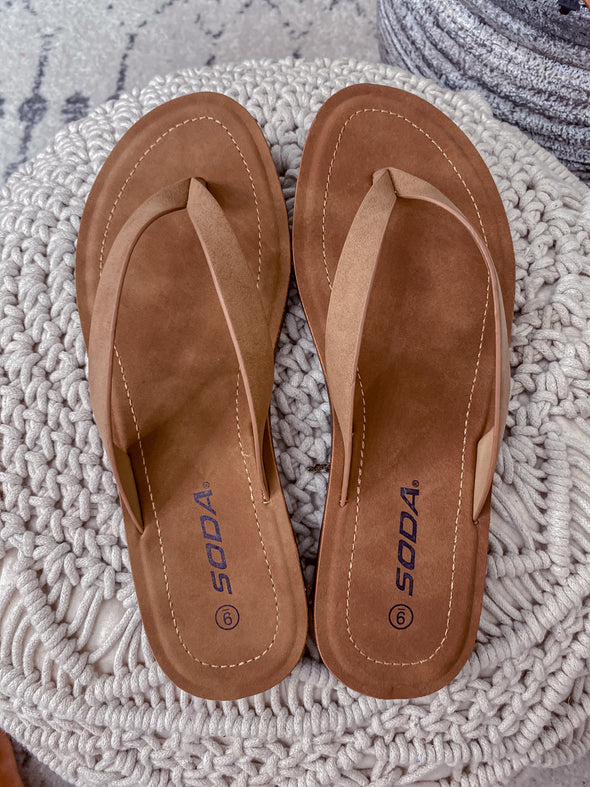 Tan Casual Flip Flop Sandal