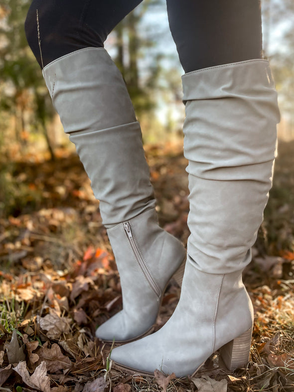 The Dolce Boot in Light Grey