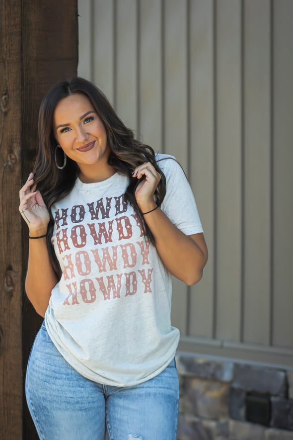 Brown Howdy Graphic Tee