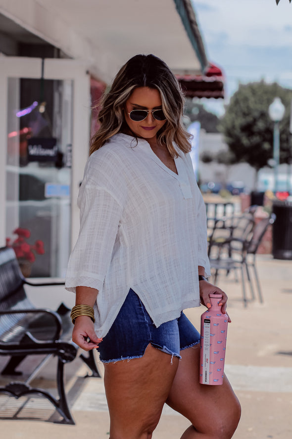 Ivory Gauze Textured Blouse