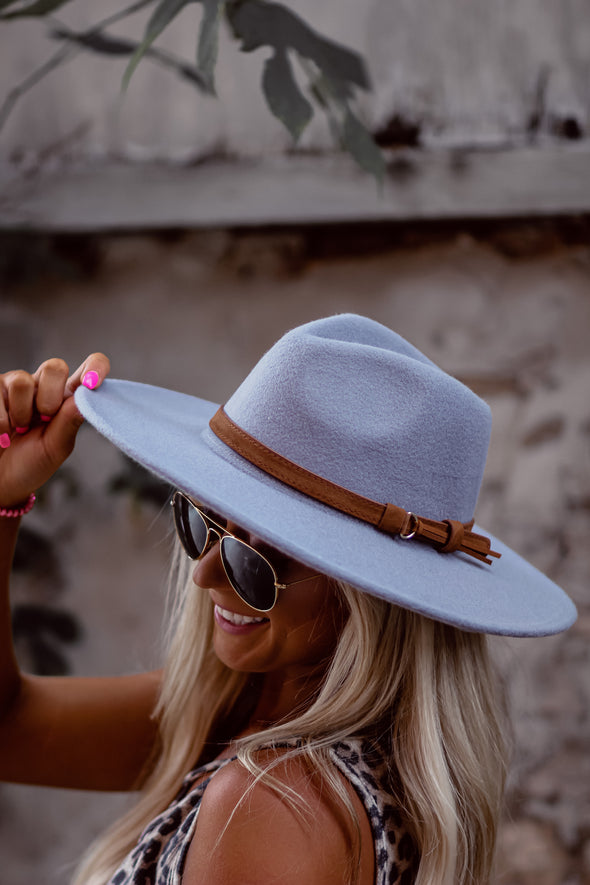 Wide Brim Belted Hat in Several Colors