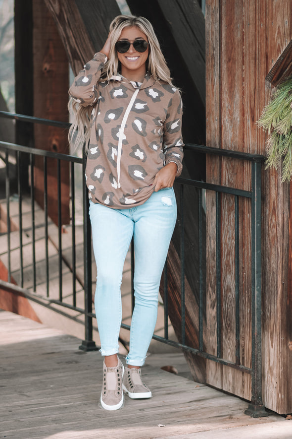 Mocha Leopard Hooded Tunic