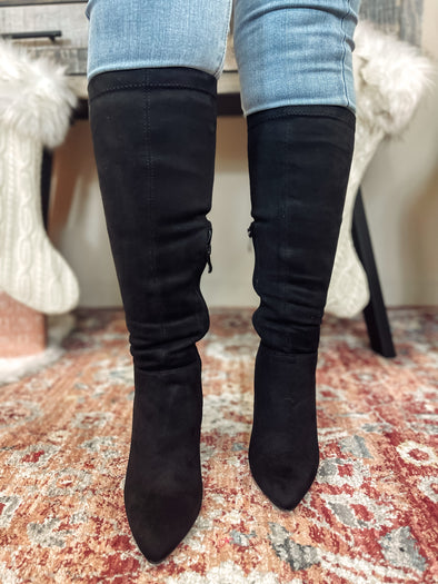 The Ray Boot in Black Suede